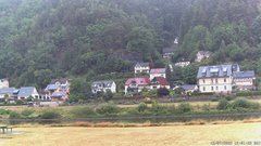 view from Webcam in Bad Schandau, Krippen & Postelwitz on 2025-07-12