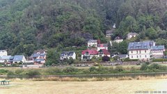 view from Webcam in Bad Schandau, Krippen & Postelwitz on 2025-07-13