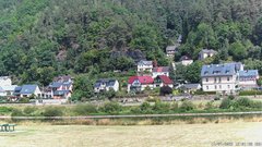 view from Webcam in Bad Schandau, Krippen & Postelwitz on 2025-07-14
