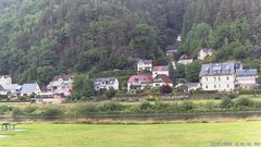 view from Webcam in Bad Schandau, Krippen & Postelwitz on 2025-07-18