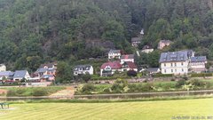 view from Webcam in Bad Schandau, Krippen & Postelwitz on 2025-08-16