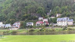 view from Webcam in Bad Schandau, Krippen & Postelwitz on 2025-09-05