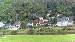 view from Webcam in Bad Schandau, Krippen & Postelwitz on 2025-09-06