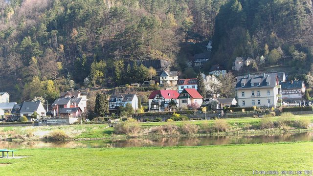 time-lapse frame, Webcam in Bad Schandau, Krippen & Postelwitz webcam
