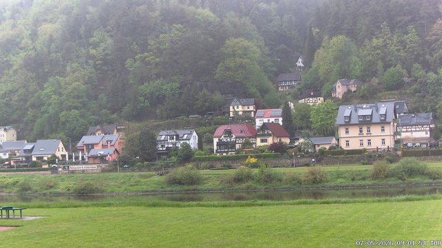 time-lapse frame, Webcam in Bad Schandau, Krippen & Postelwitz webcam
