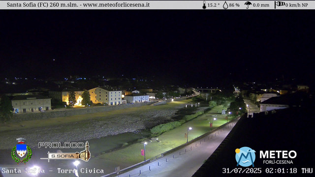 time-lapse frame, Santa Sofia - Torre Civica webcam