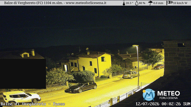 time-lapse frame, Balze di Verghereto - Paese webcam
