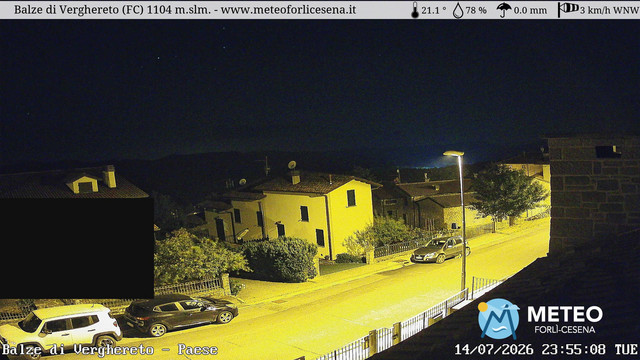 time-lapse frame, Balze di Verghereto - Paese webcam