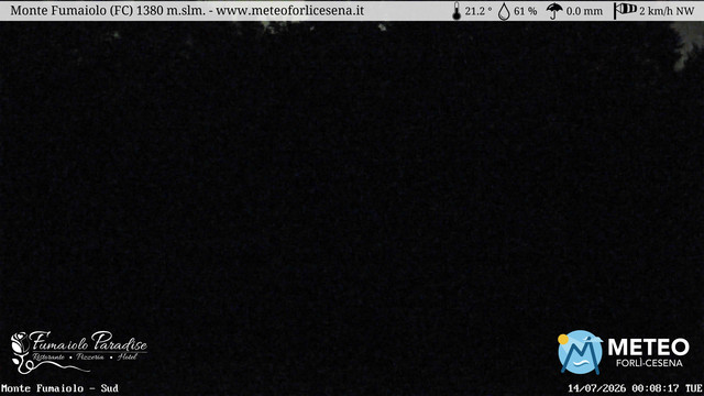 time-lapse frame, Monte Fumaiolo webcam