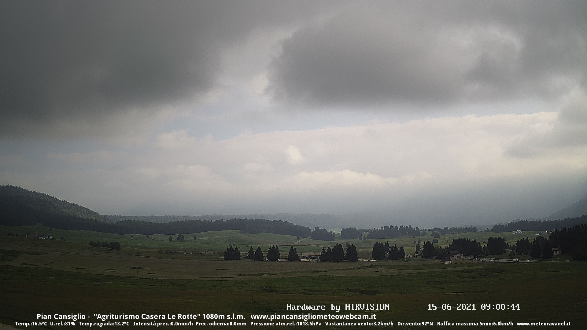 time-lapse frame, Pian Cansiglio - Casera Le Rotte webcam