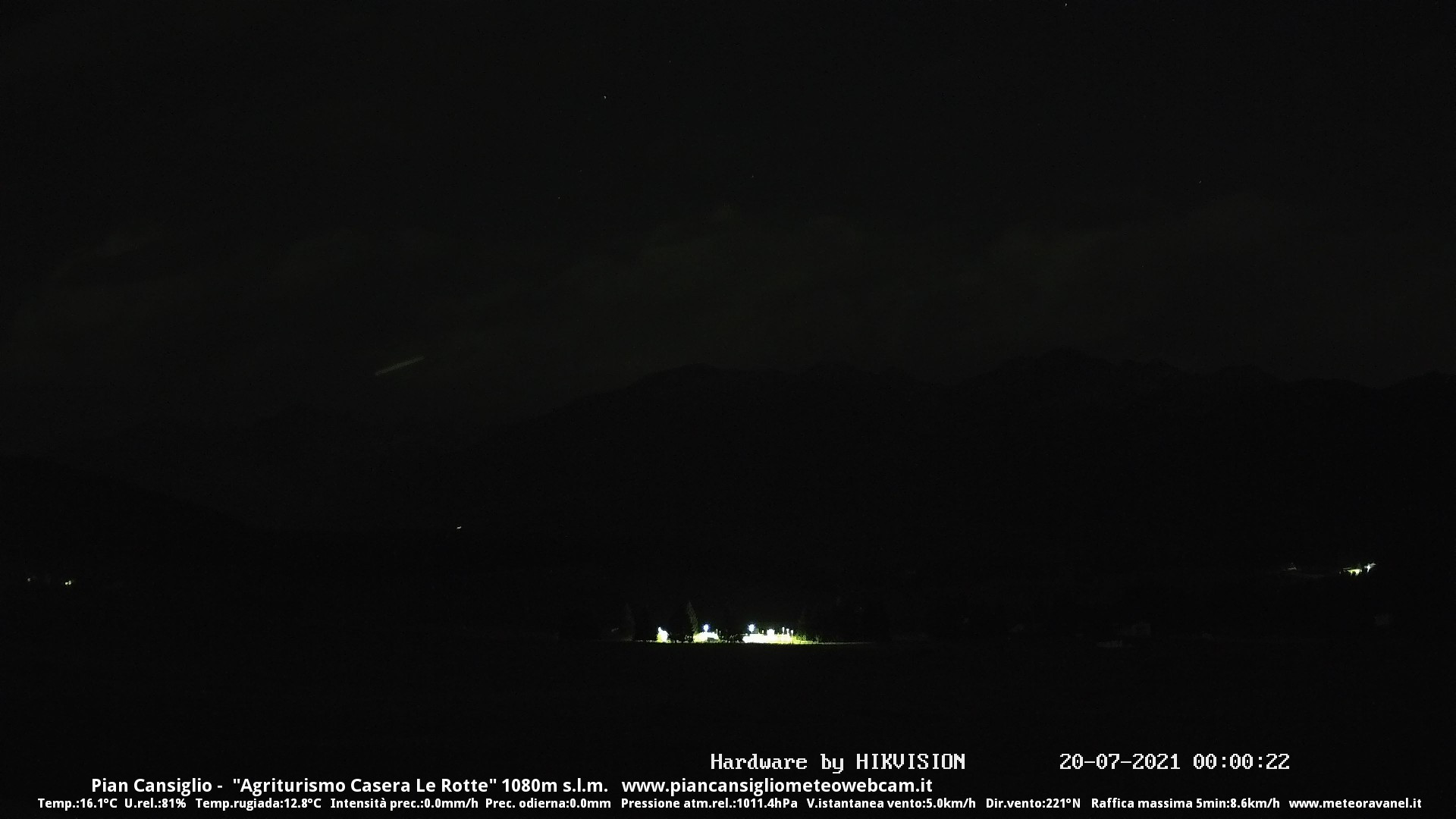 time-lapse frame, Pian Cansiglio - Casera Le Rotte webcam