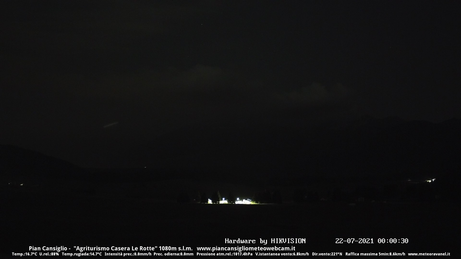 time-lapse frame, Pian Cansiglio - Casera Le Rotte webcam