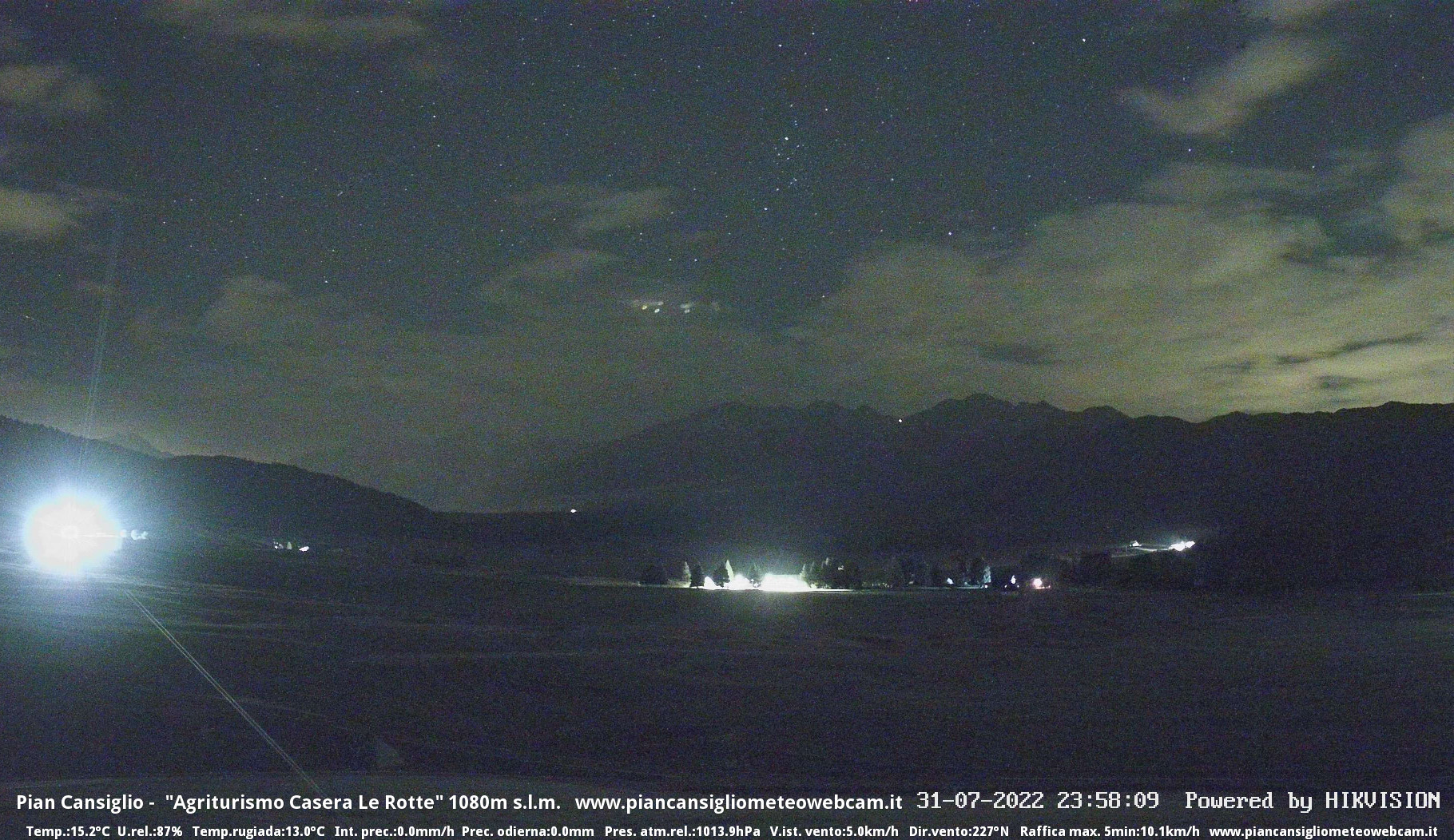 time-lapse frame, Pian Cansiglio - Casera Le Rotte webcam