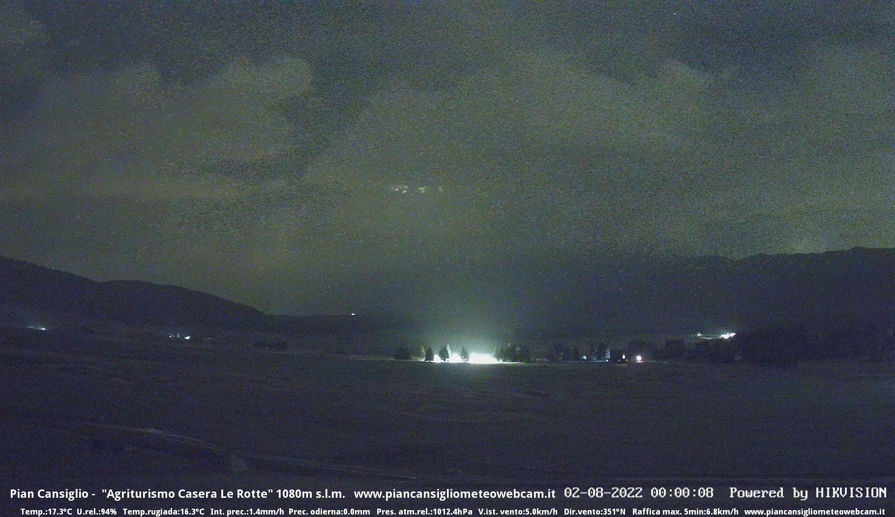 time-lapse frame, Pian Cansiglio - Casera Le Rotte webcam