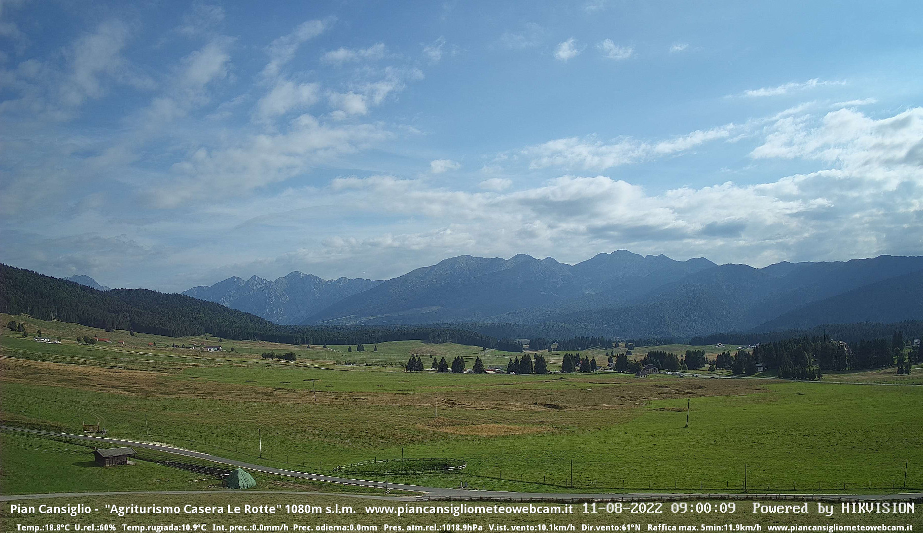 time-lapse frame, Pian Cansiglio - Casera Le Rotte webcam