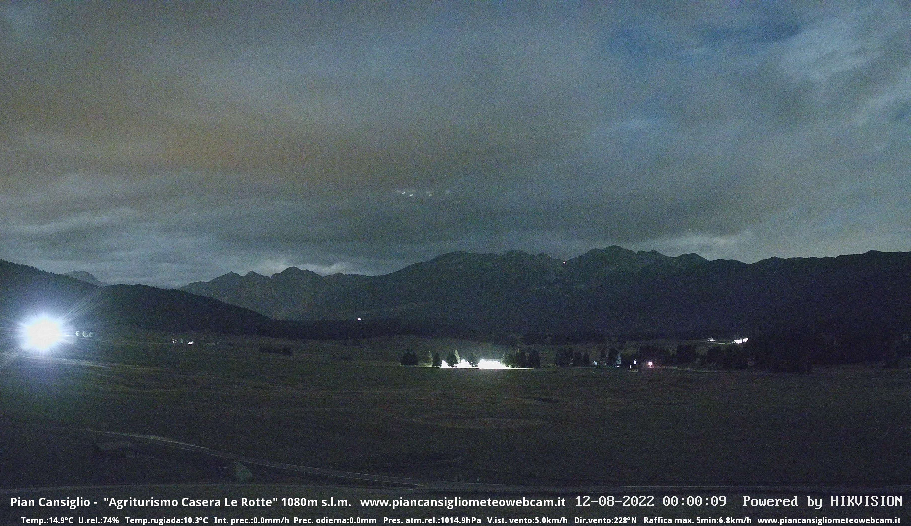 time-lapse frame, Pian Cansiglio - Casera Le Rotte webcam