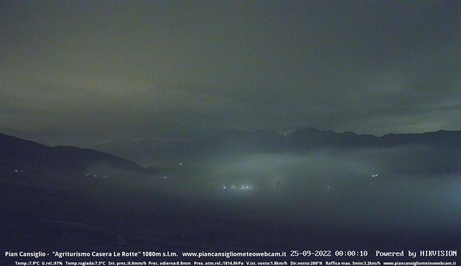 time-lapse frame, Pian Cansiglio - Casera Le Rotte webcam