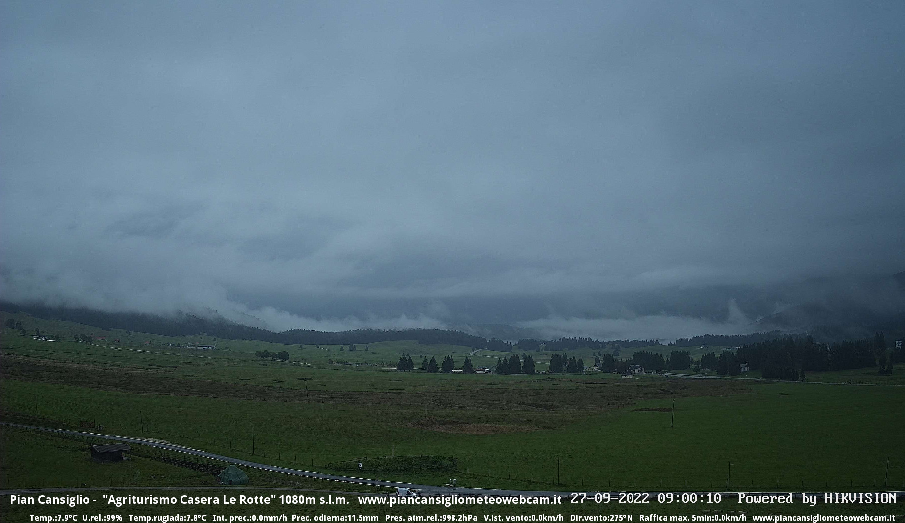 time-lapse frame, Pian Cansiglio - Casera Le Rotte webcam