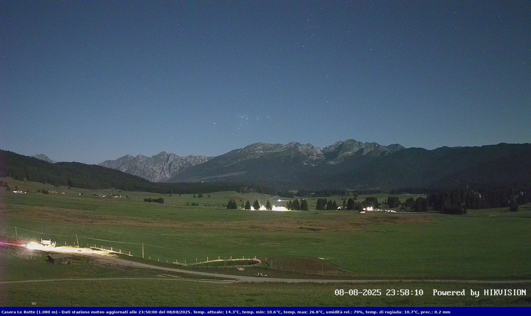 time-lapse frame, Pian Cansiglio - Casera Le Rotte webcam