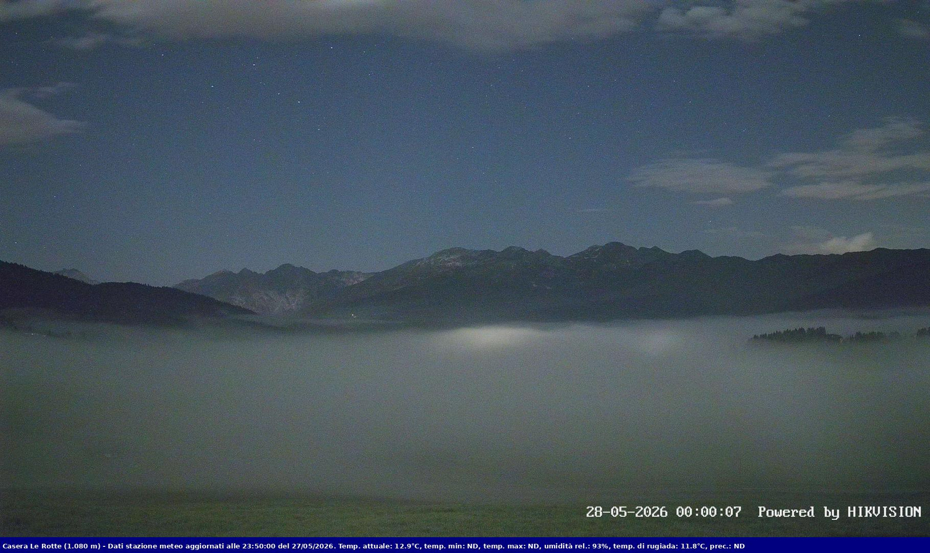 time-lapse frame, Pian Cansiglio - Casera Le Rotte webcam