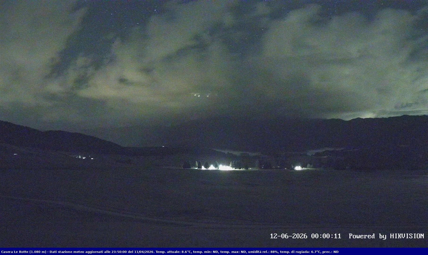 time-lapse frame, Pian Cansiglio - Casera Le Rotte webcam