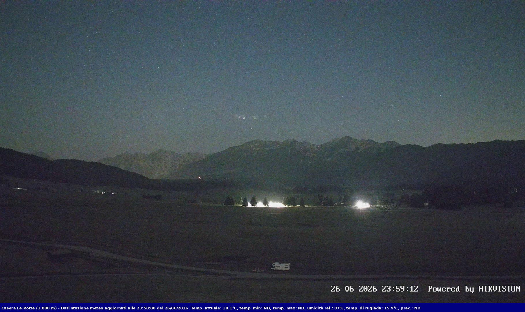 time-lapse frame, Pian Cansiglio - Casera Le Rotte webcam