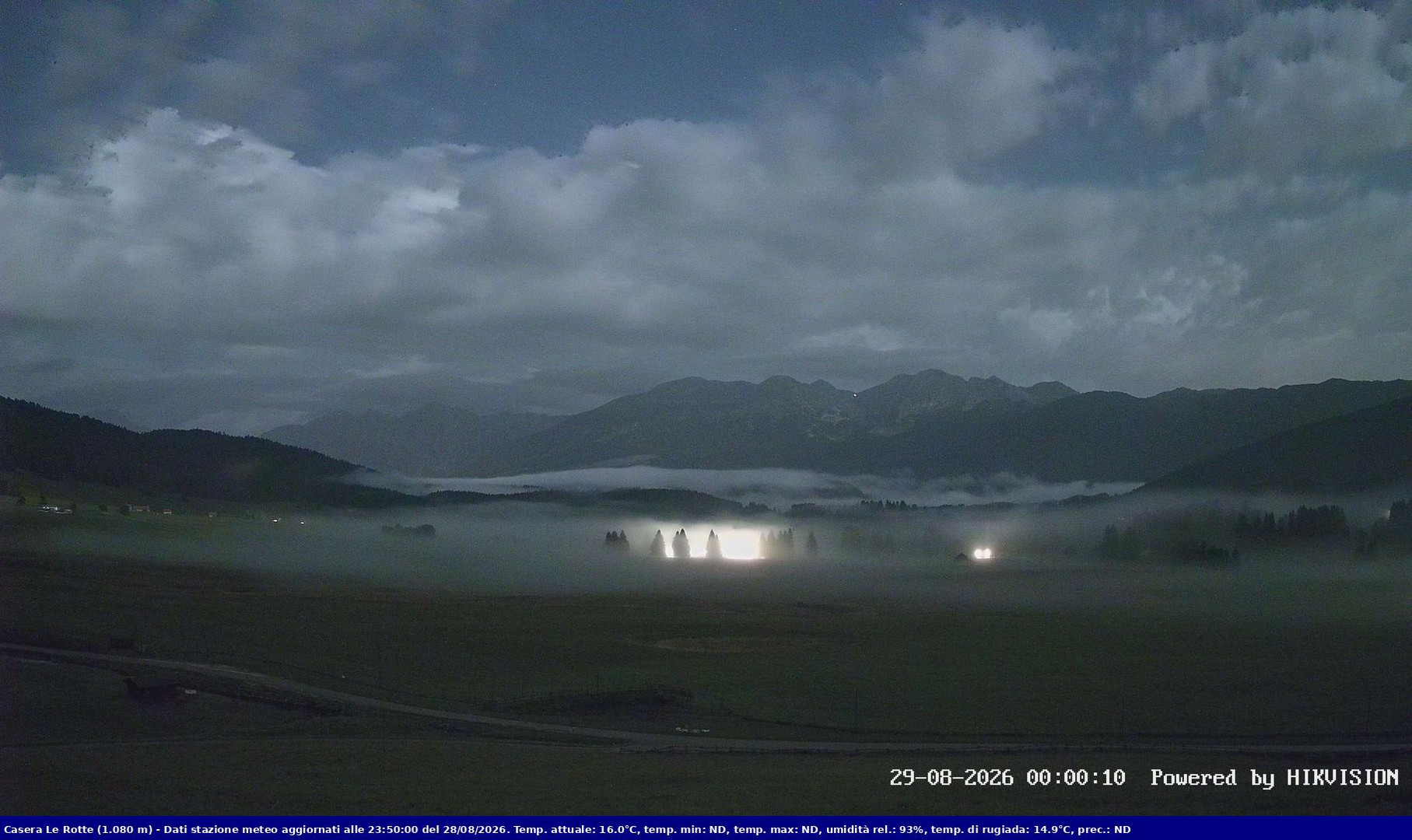 time-lapse frame, Pian Cansiglio - Casera Le Rotte webcam