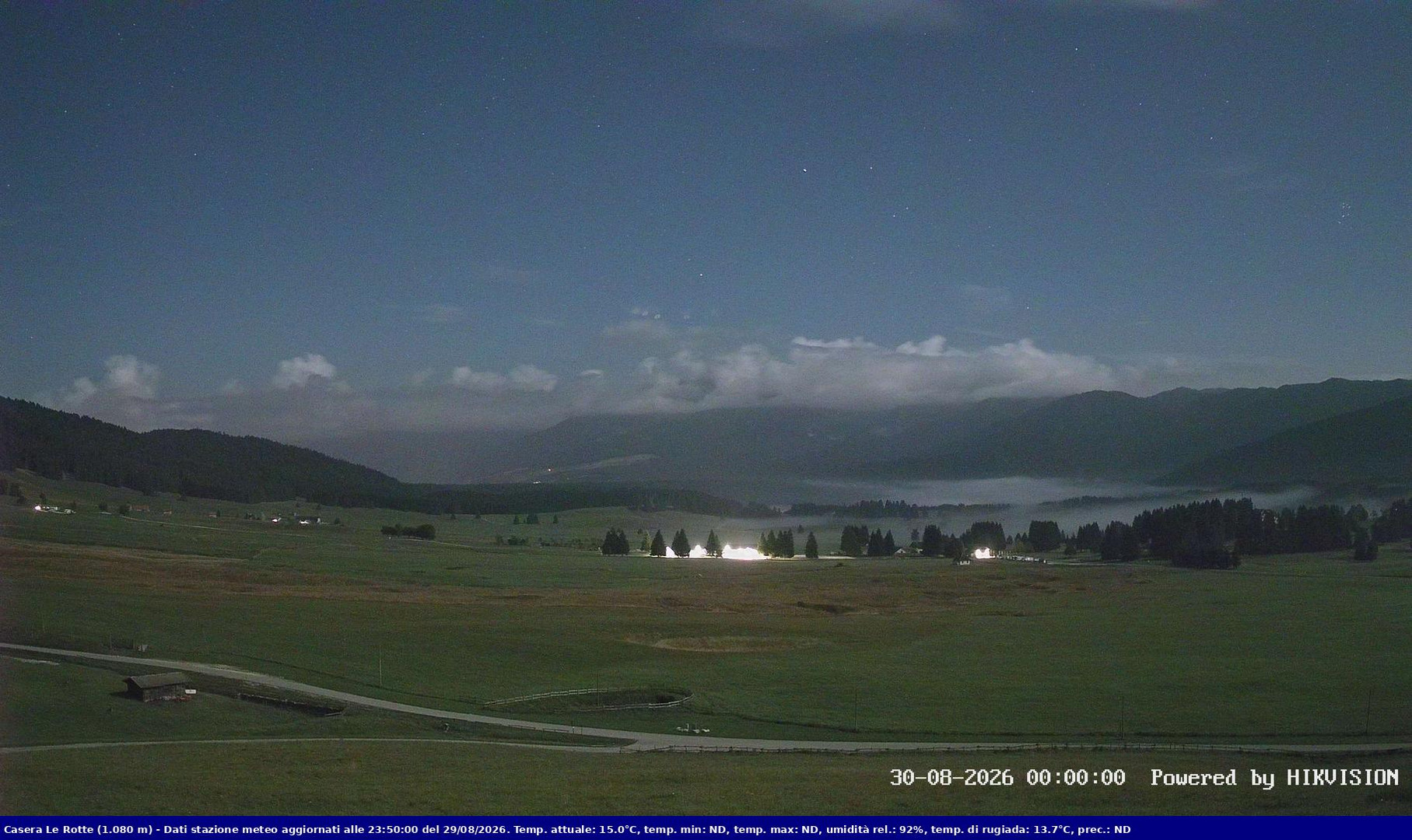 time-lapse frame, Pian Cansiglio - Casera Le Rotte webcam