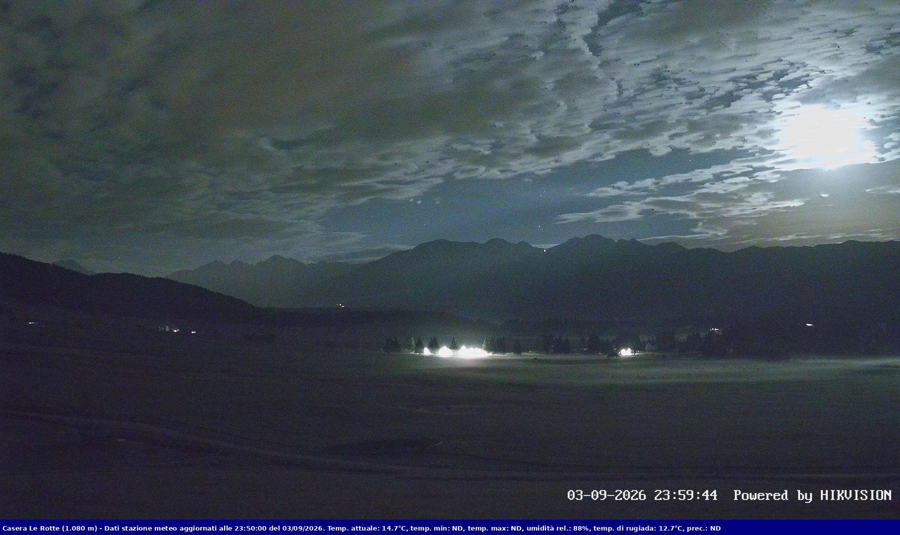 time-lapse frame, Pian Cansiglio - Casera Le Rotte webcam