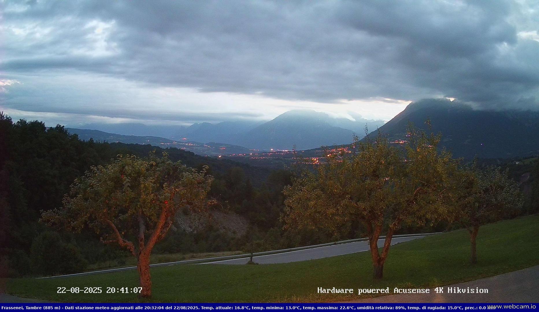 time-lapse frame, Webcam Tambre - Fraz. Frassinei (BL) webcam