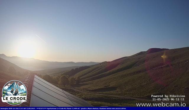 time-lapse frame, Agriturismo Le Crode - M. Pizzoc 1499m webcam