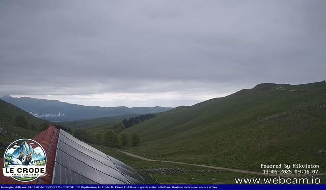 time-lapse frame, Agriturismo Le Crode - M. Pizzoc 1499m webcam