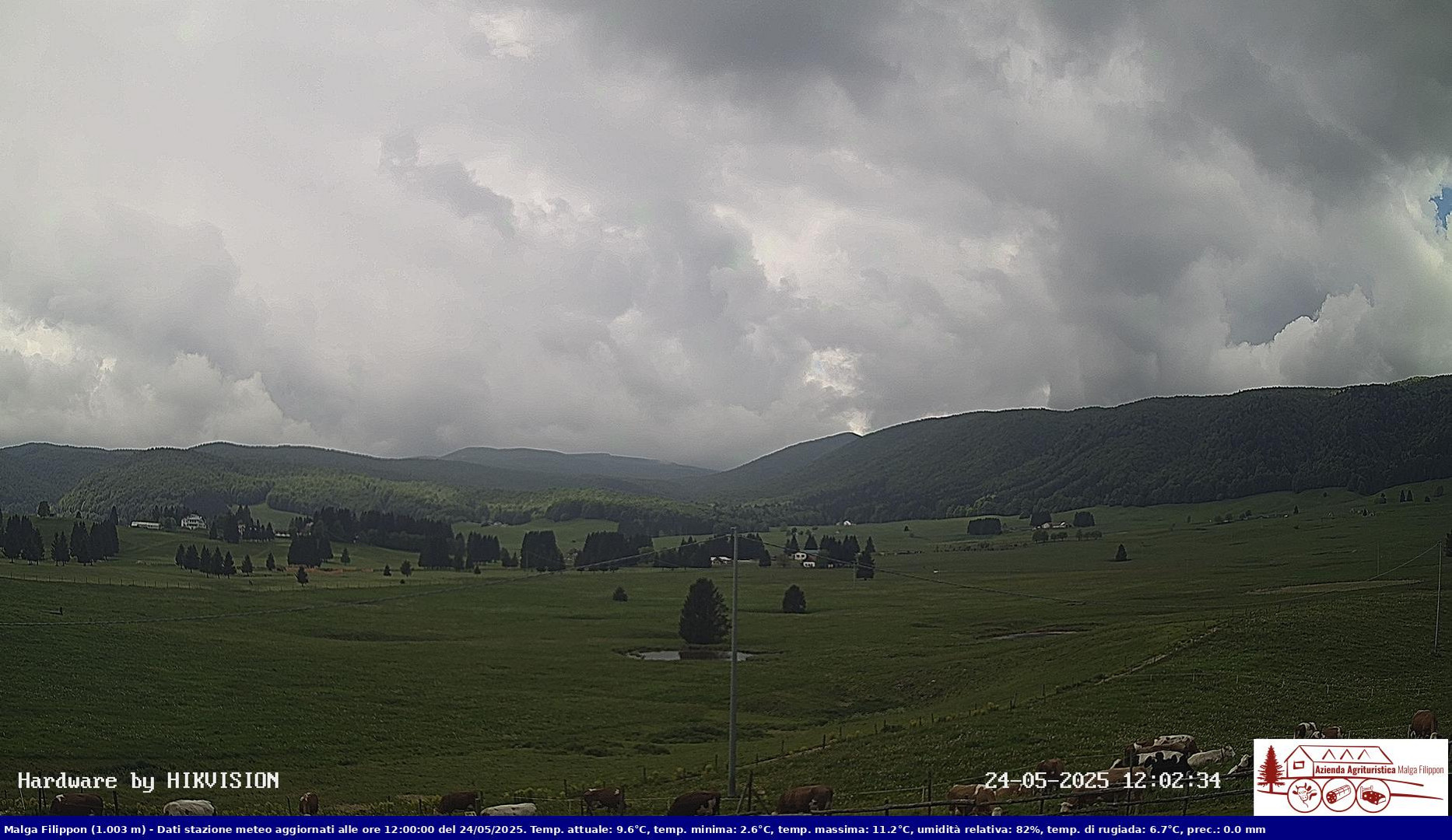 time-lapse frame, Pian Cansiglio - Agriturismo Malga Filippon webcam