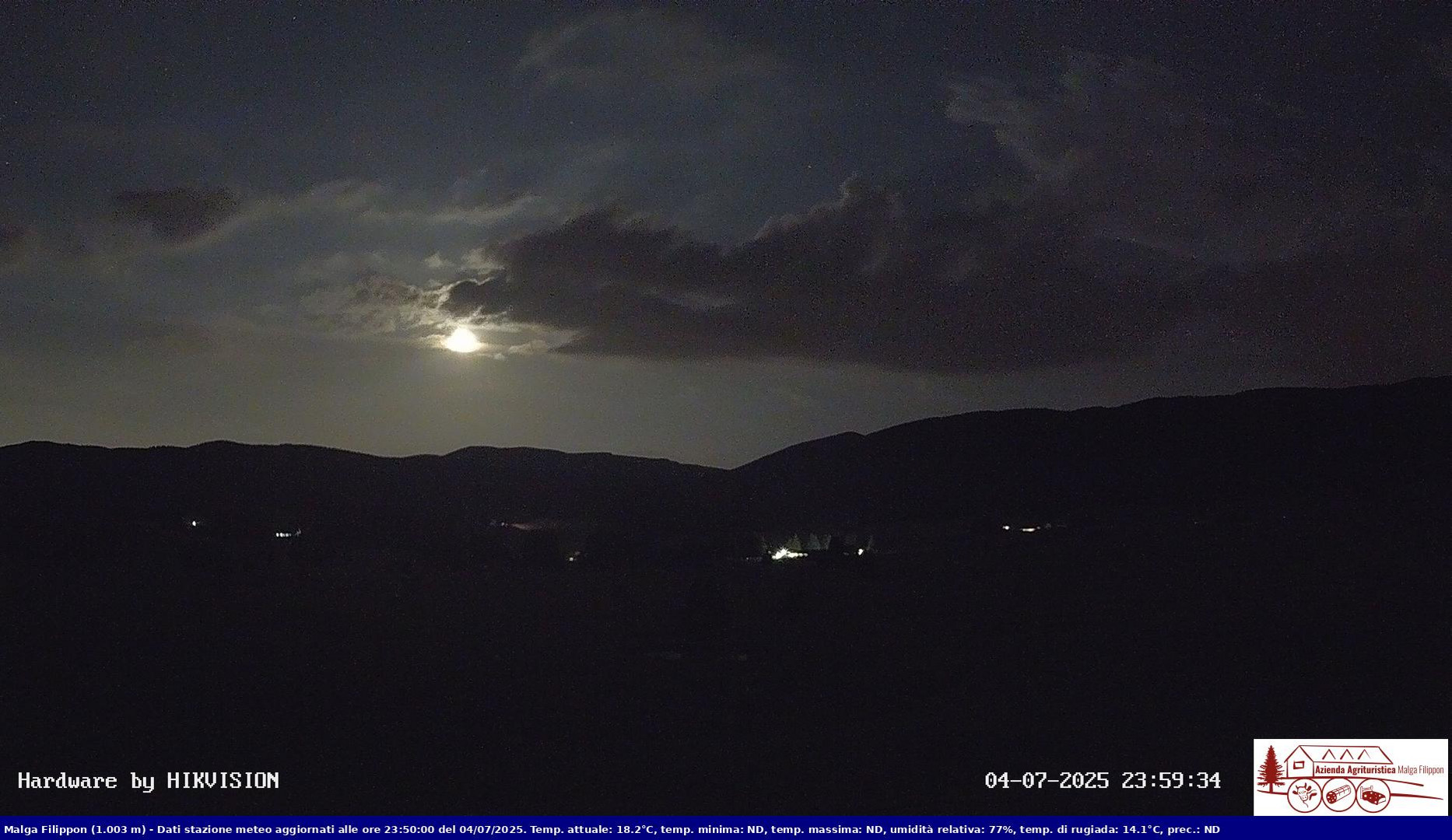 time-lapse frame, Pian Cansiglio - Agriturismo Malga Filippon webcam