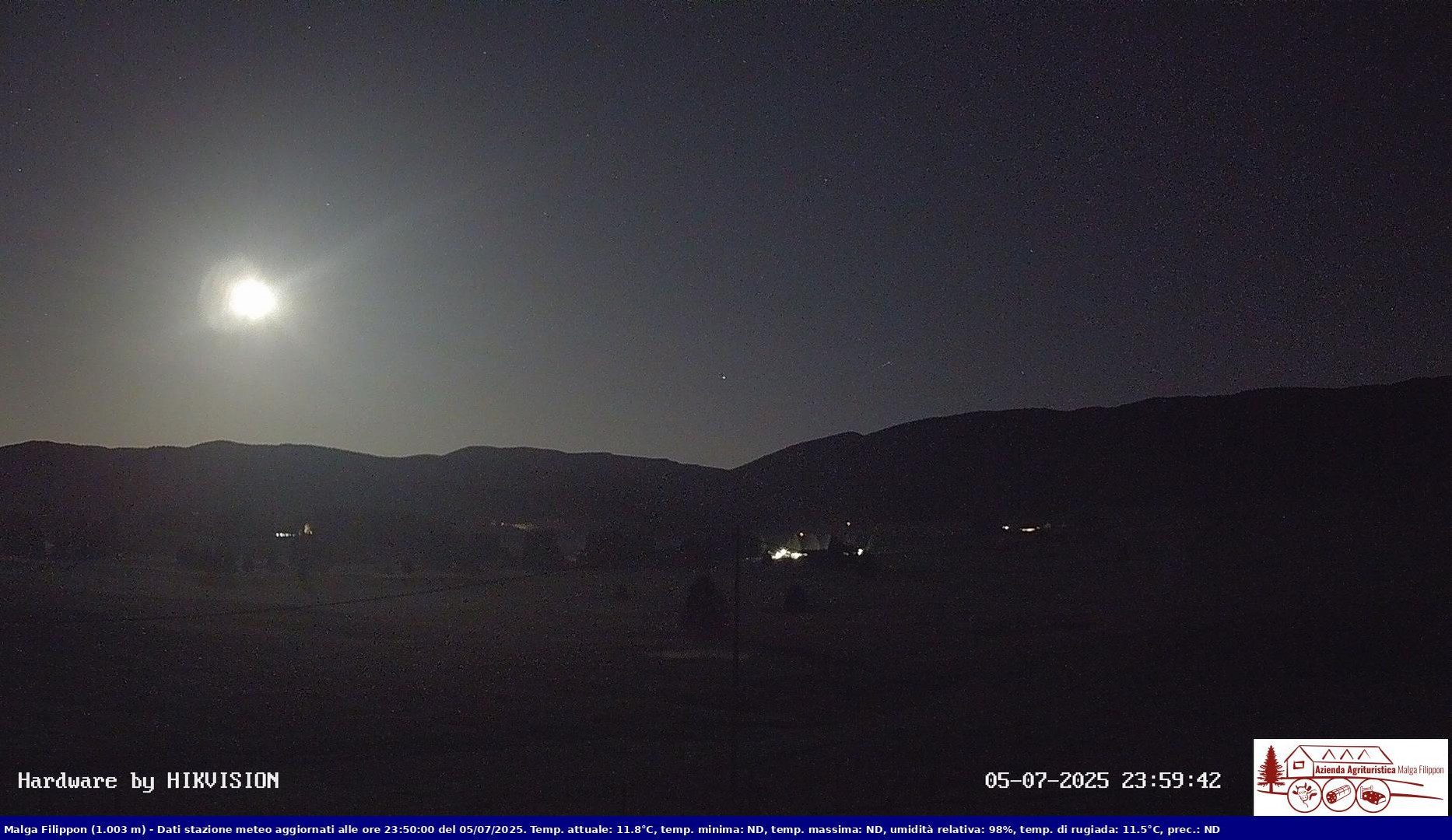 time-lapse frame, Pian Cansiglio - Agriturismo Malga Filippon webcam