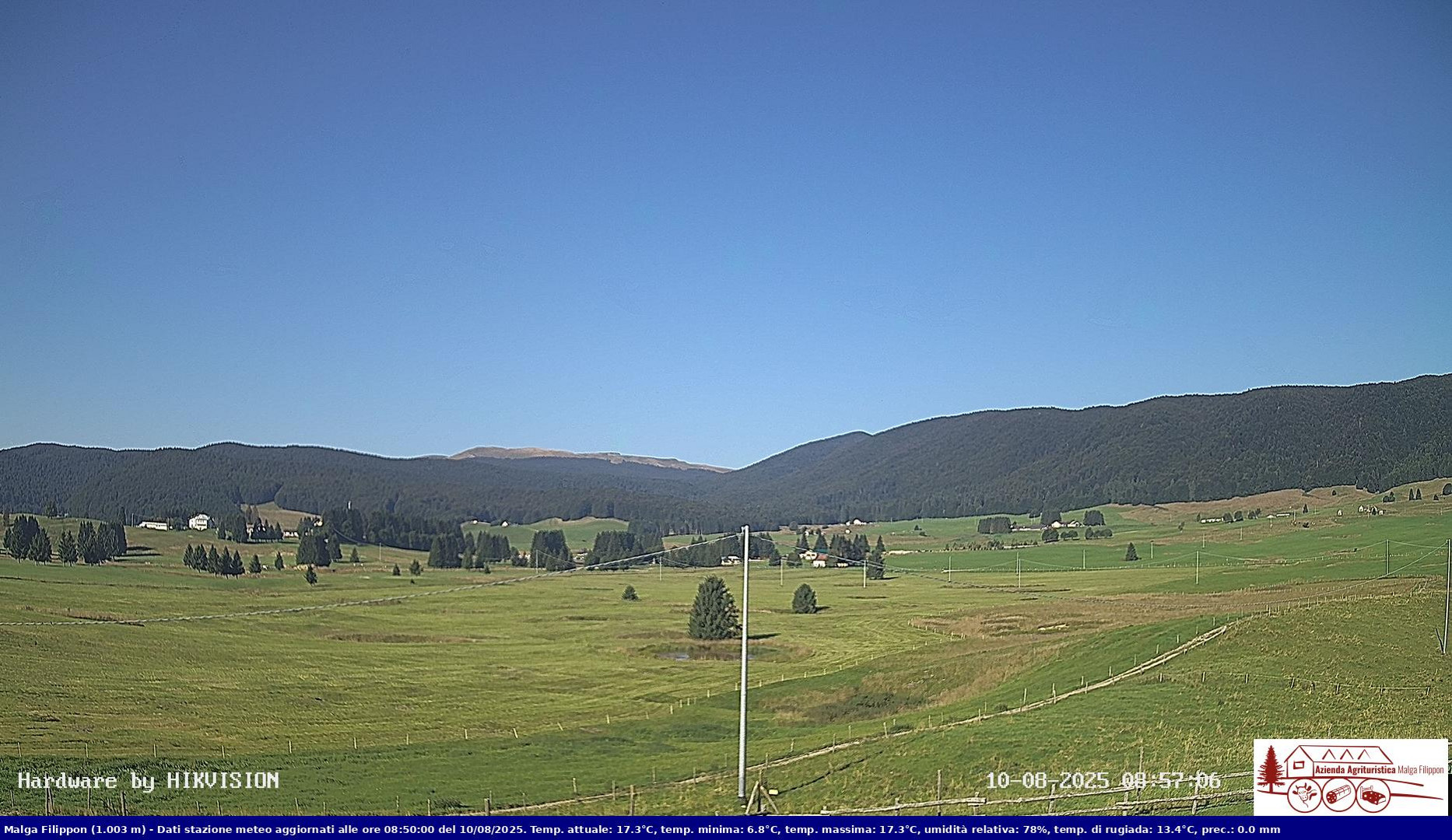 time-lapse frame, Pian Cansiglio - Agriturismo Malga Filippon webcam
