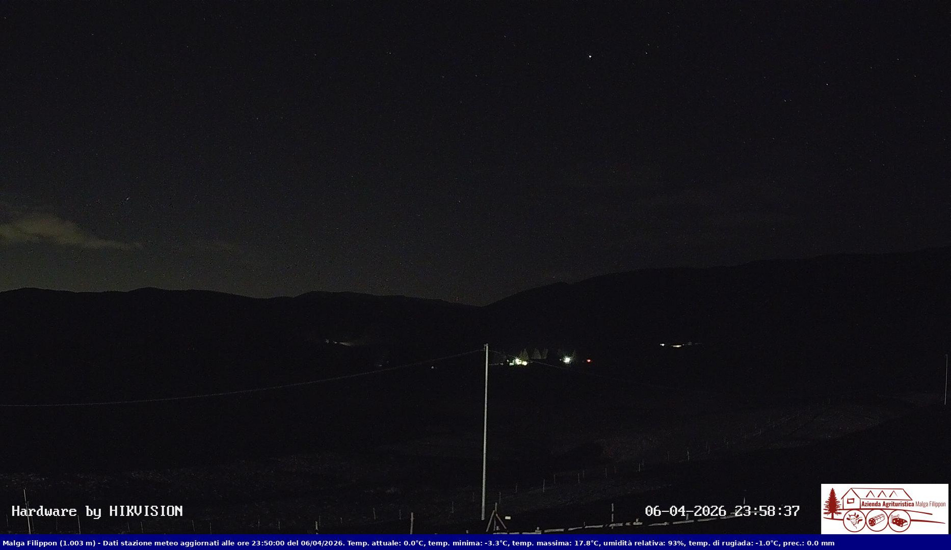 time-lapse frame, Pian Cansiglio - Agriturismo Malga Filippon webcam