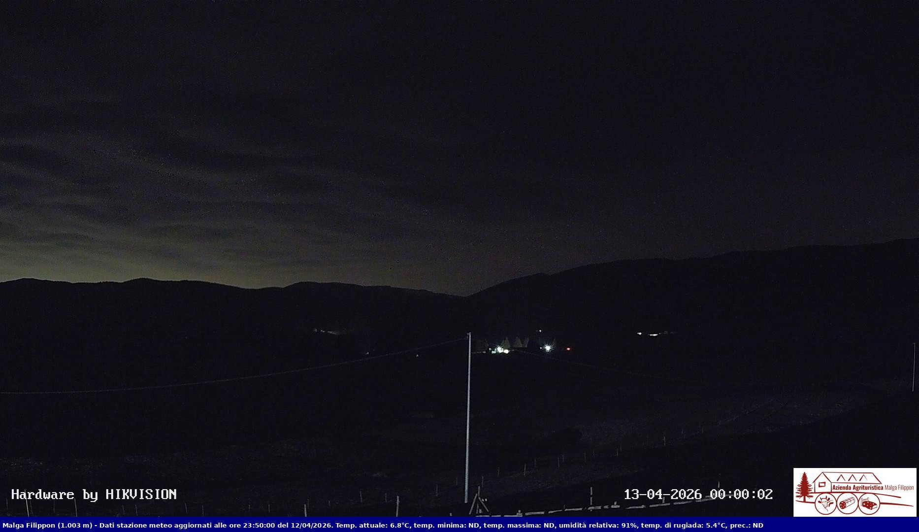 time-lapse frame, Pian Cansiglio - Agriturismo Malga Filippon webcam