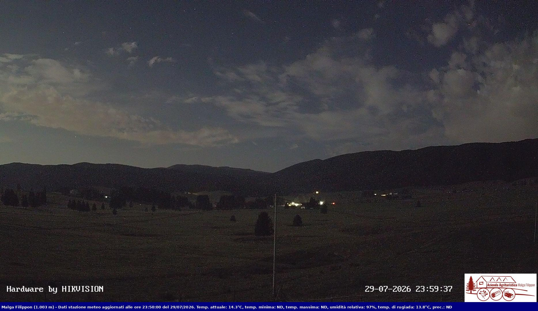 time-lapse frame, Pian Cansiglio - Agriturismo Malga Filippon webcam