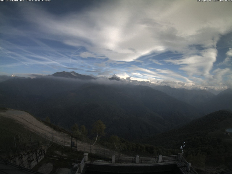 time-lapse frame, Bielmonte M. Marca vista M. Rosa e Valsessera webcam