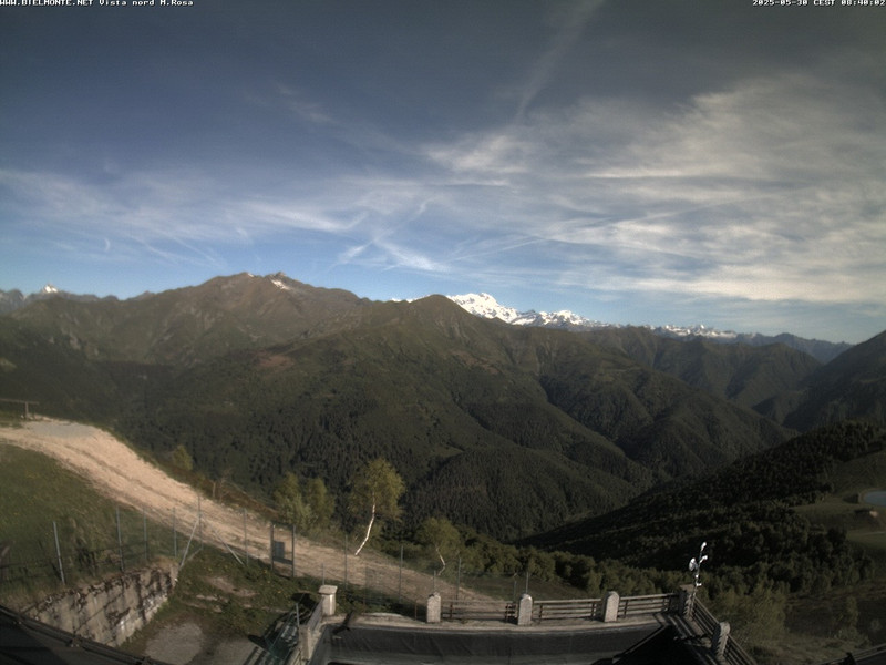 time-lapse frame, Bielmonte M. Marca vista M. Rosa e Valsessera webcam