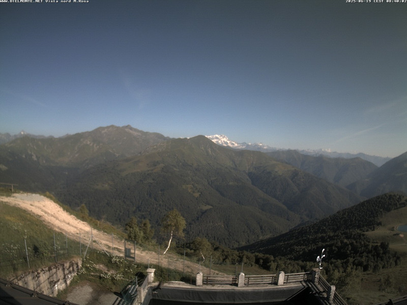 time-lapse frame, Bielmonte M. Marca vista M. Rosa e Valsessera webcam