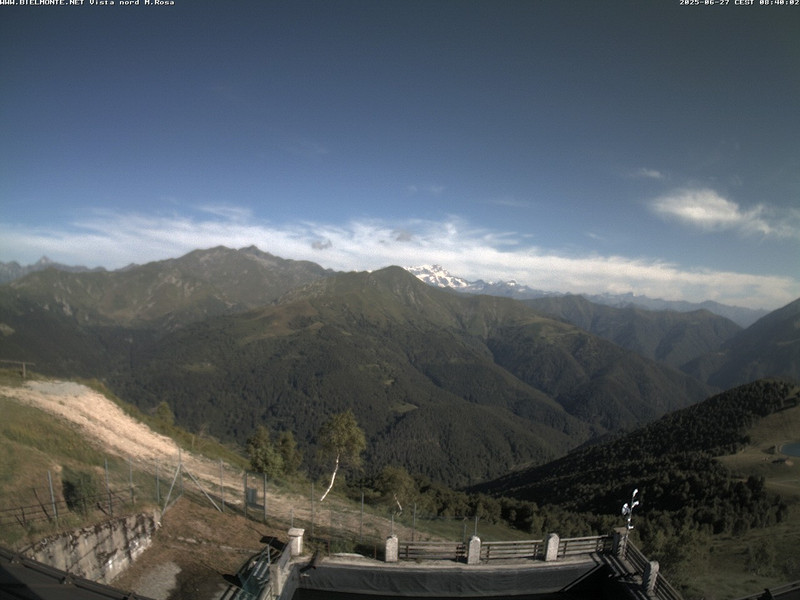 time-lapse frame, Bielmonte M. Marca vista M. Rosa e Valsessera webcam