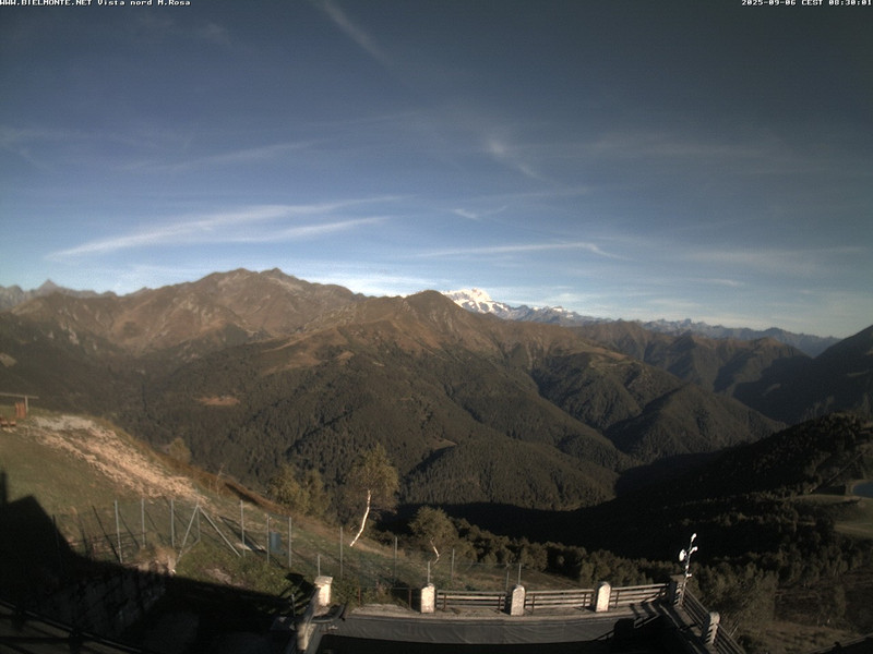 time-lapse frame, Bielmonte M. Marca vista M. Rosa e Valsessera webcam