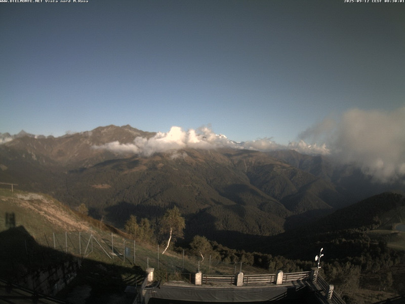 time-lapse frame, Bielmonte M. Marca vista M. Rosa e Valsessera webcam