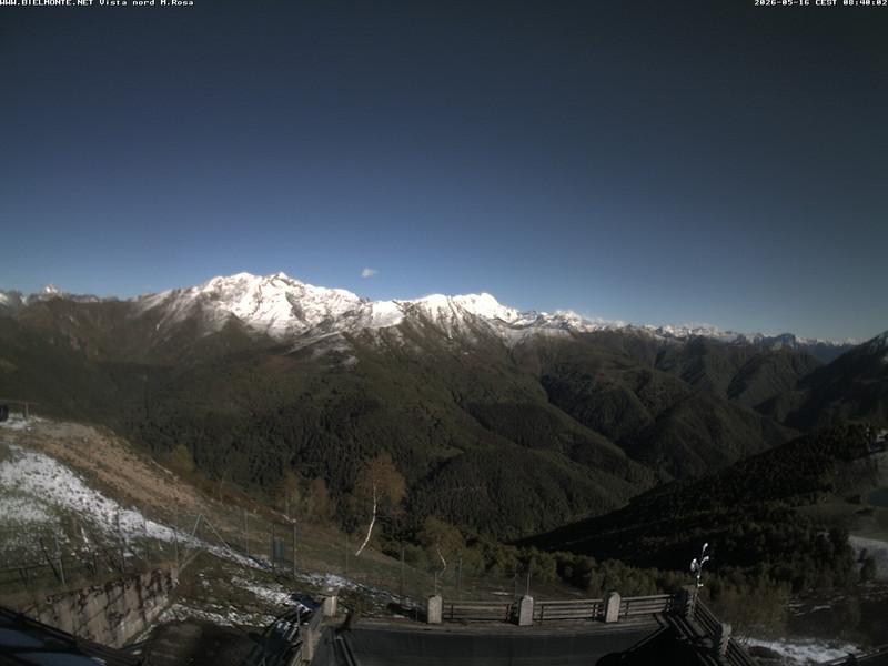 time-lapse frame, Bielmonte M. Marca vista M. Rosa e Valsessera webcam
