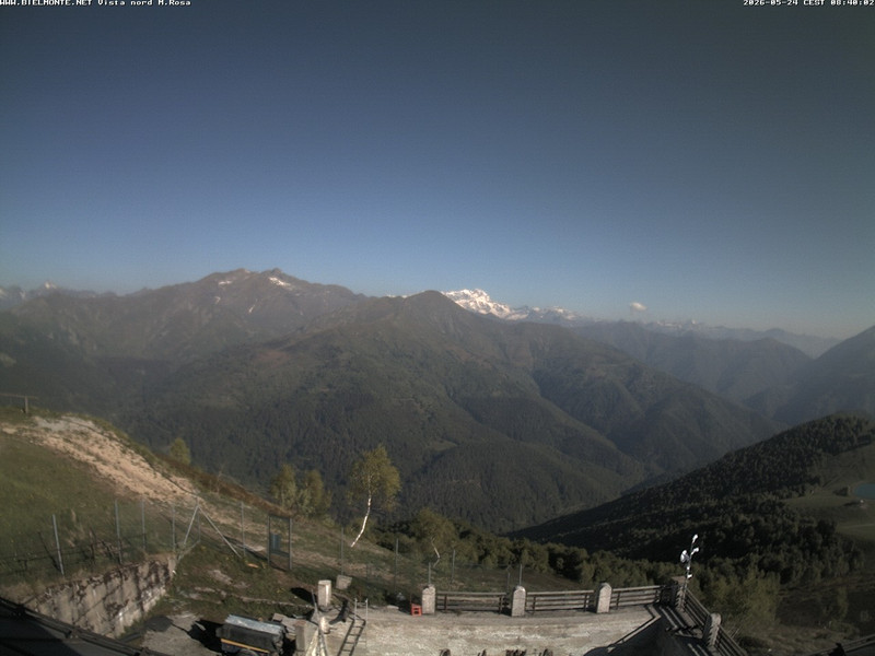 time-lapse frame, Bielmonte M. Marca vista M. Rosa e Valsessera webcam