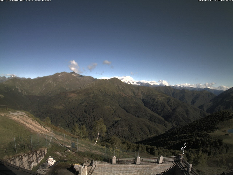 time-lapse frame, Bielmonte M. Marca vista M. Rosa e Valsessera webcam