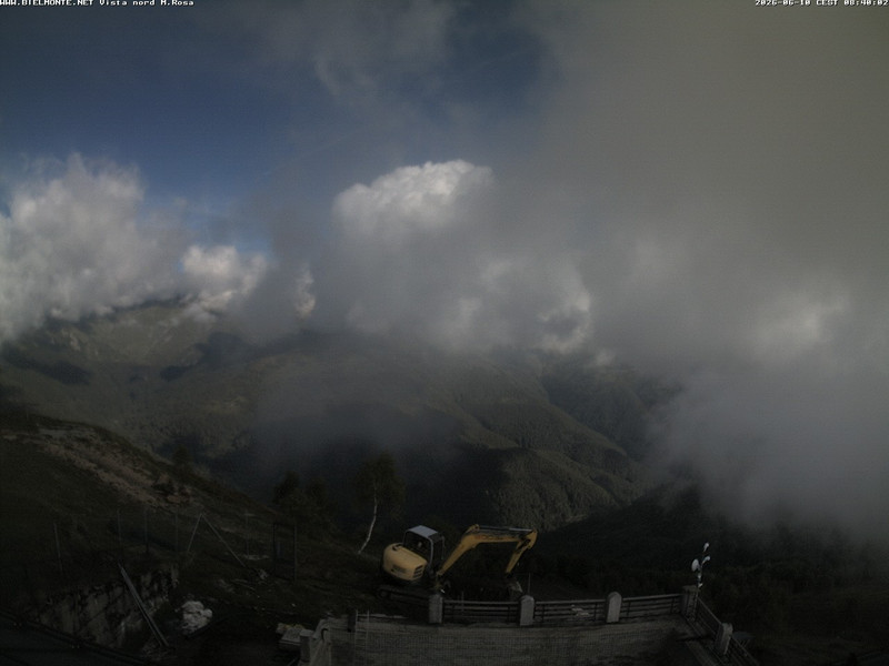 time-lapse frame, Bielmonte M. Marca vista M. Rosa e Valsessera webcam