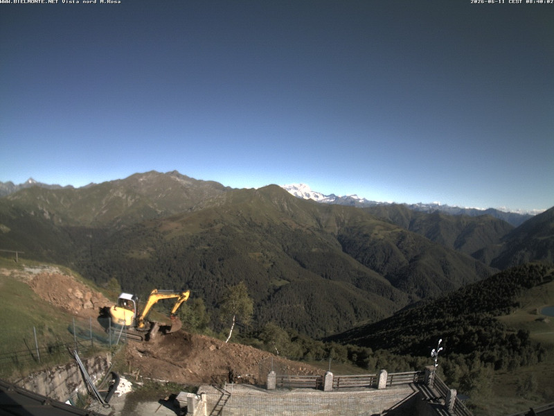 time-lapse frame, Bielmonte M. Marca vista M. Rosa e Valsessera webcam